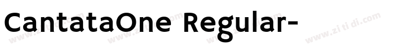 CantataOne Regular字体转换